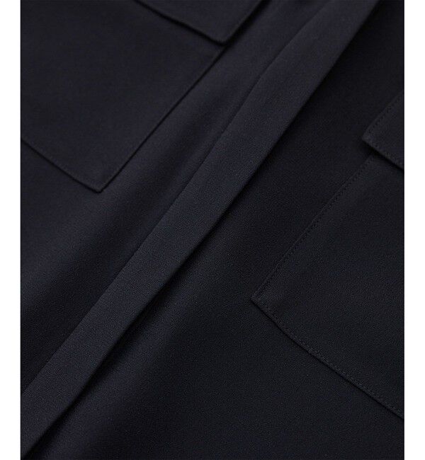 ROPE「【洗える・カセット服】バックサテンフラップブラウス/お仕事・通勤・セットアップ対応【ドラマ着用】」|シャツ・ブラウス|