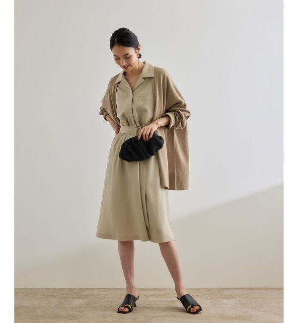 ROPE「【洗える】サファリシャツワンピース」|ワンピース|