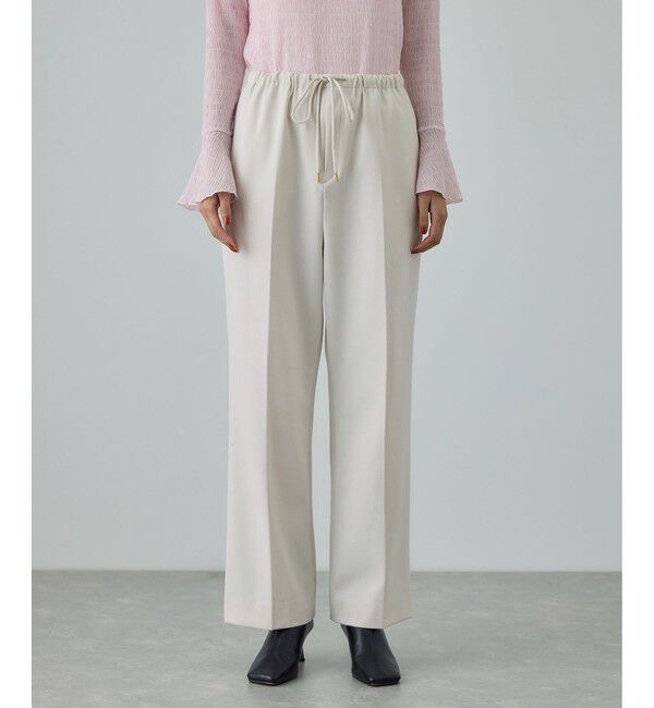 ROPE「ストレッチギャバセミフレアイージーパンツ/イージーケア」|チノ|