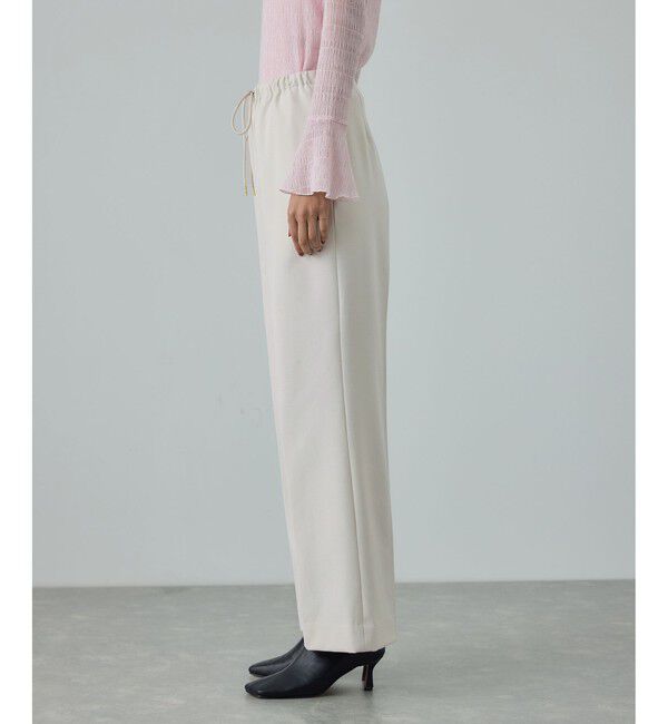 ROPE「ストレッチギャバセミフレアイージーパンツ/イージーケア」|チノ|