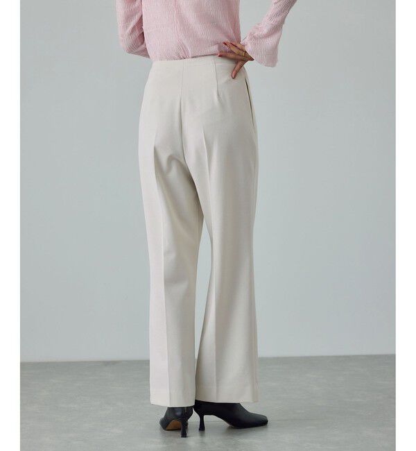 ROPE「ストレッチギャバセミフレアイージーパンツ/イージーケア」|チノ|