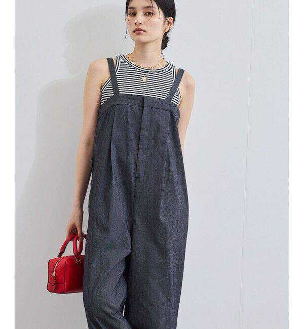 VIS「ベルト付きベアサロペット」|オールインワン|