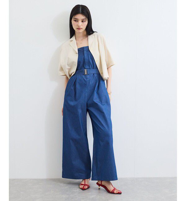 VIS「ベルト付きベアサロペット」|オールインワン|