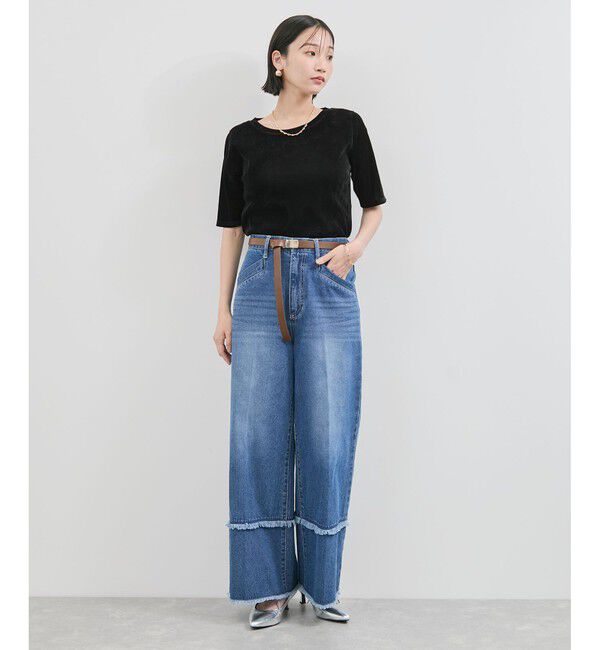 VIS「シーアベロア5部袖プルオーバー」|Tシャツ・カットソー|