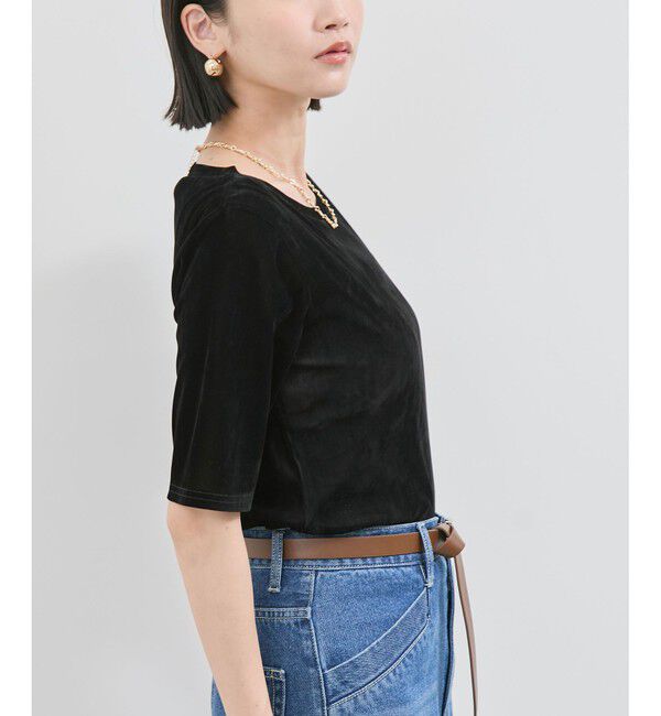 VIS「シーアベロア5部袖プルオーバー」|Tシャツ・カットソー|