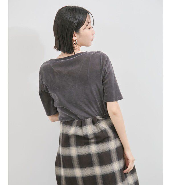 VIS「シーアベロア5部袖プルオーバー」|Tシャツ・カットソー|