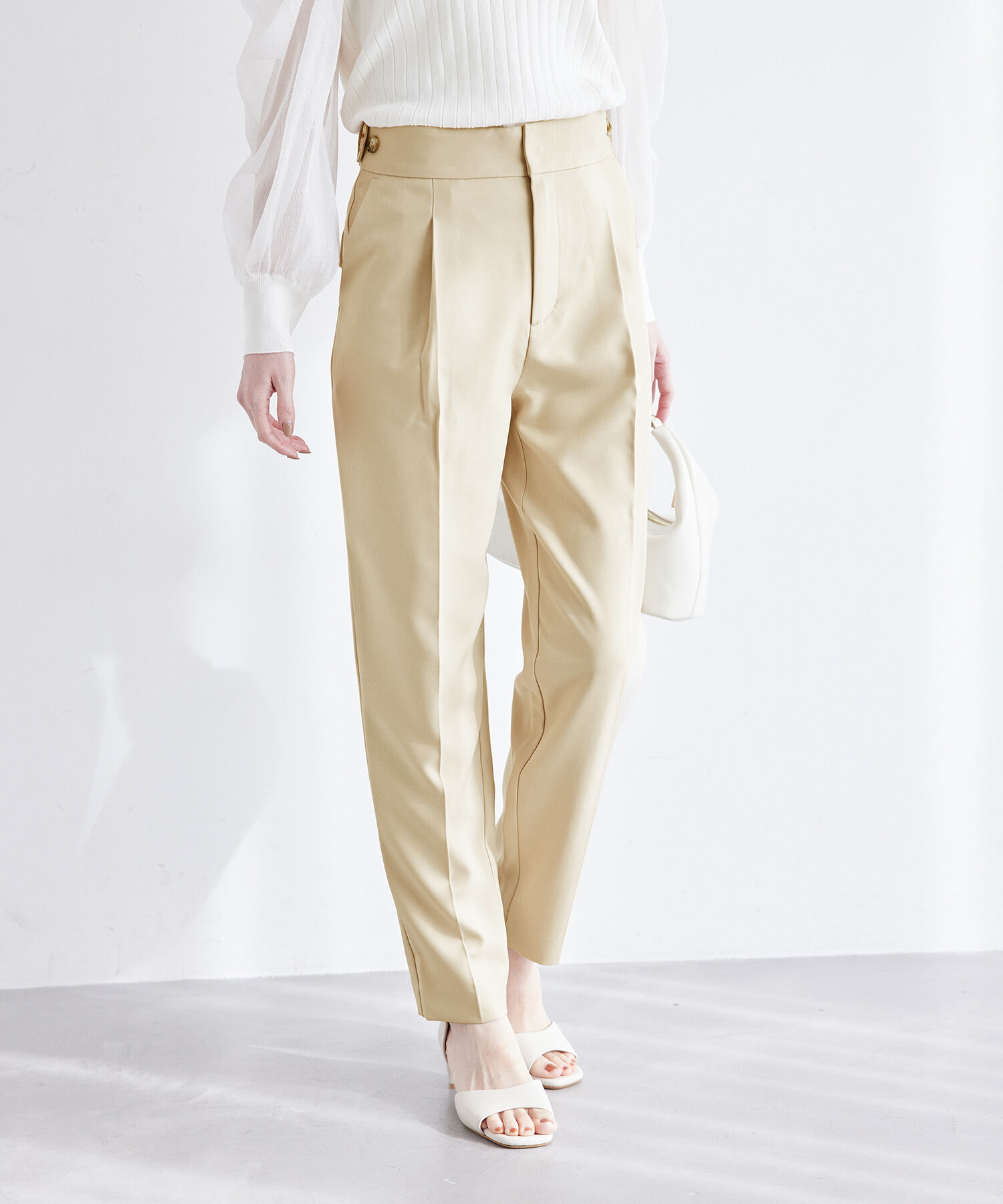 Rope&rsquo;Picnic「ブライトシリーズ/テーパードパンツ/セットアップ対応」|その他|ベージュ(27)