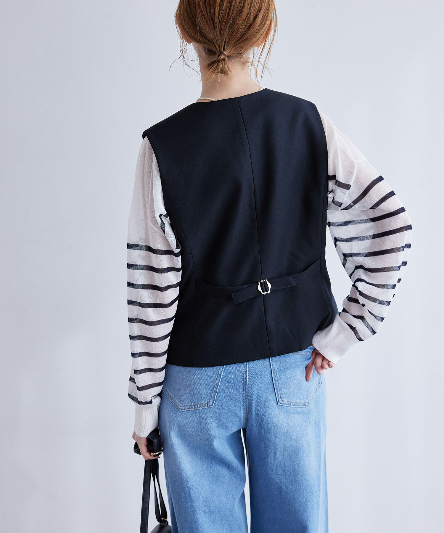 Rope&rsquo;Picnic「ブライトシリーズ/ノーカラーベスト/セットアップ対応」|ベスト・ジレ|