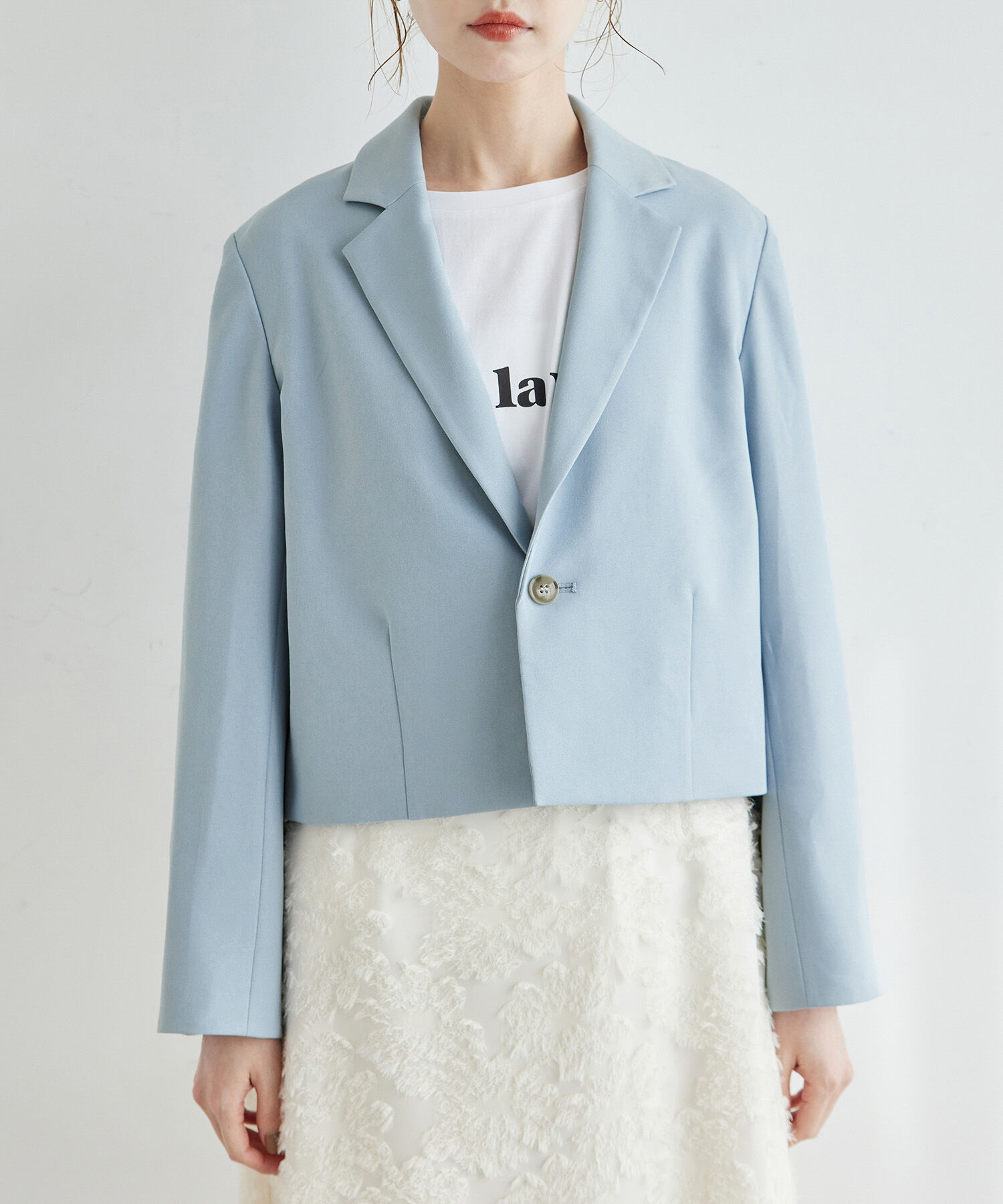 Rope&rsquo;Picnic「ブライトシリーズ/クロップドジャケット/セットアップ対応」|テーラードジャケット|