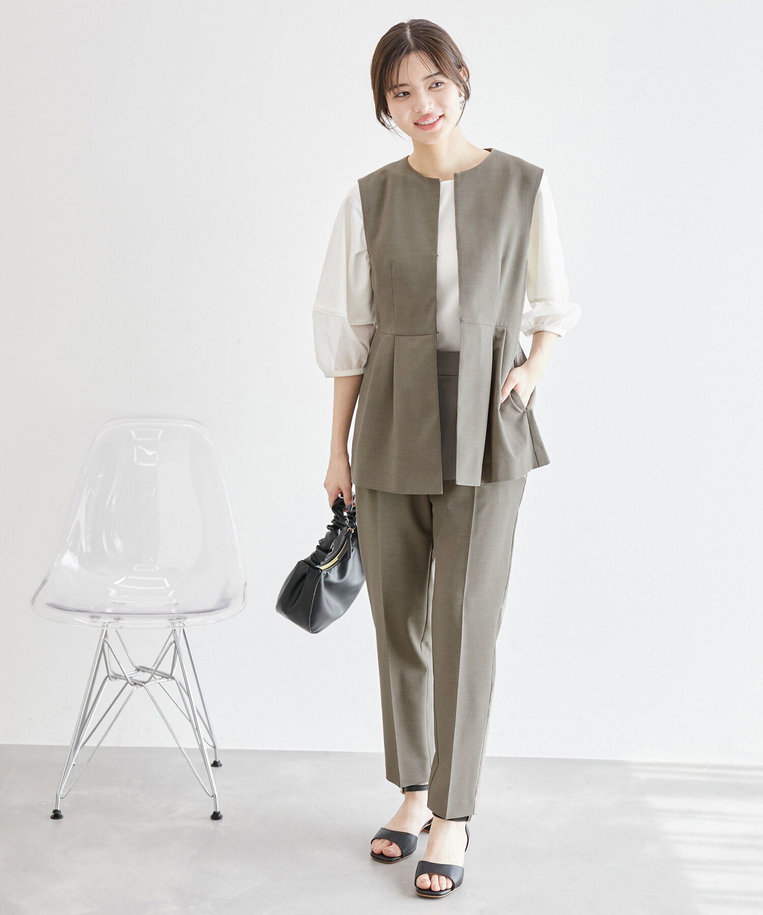 Rope&rsquo;Picnic「リネンライクテーパードパンツ/セットアップ対応・UVケア」|その他|