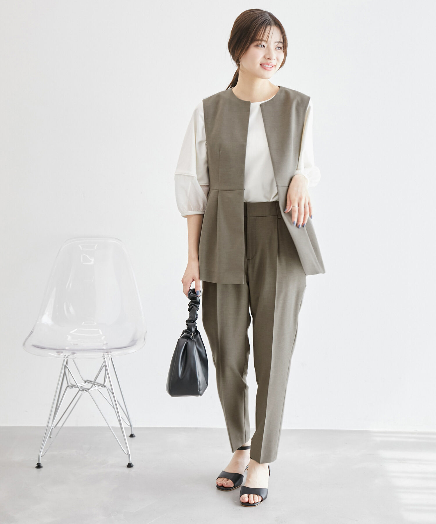 Rope&rsquo;Picnic「リネンライクテーパードパンツ/セットアップ対応・UVケア」|その他|