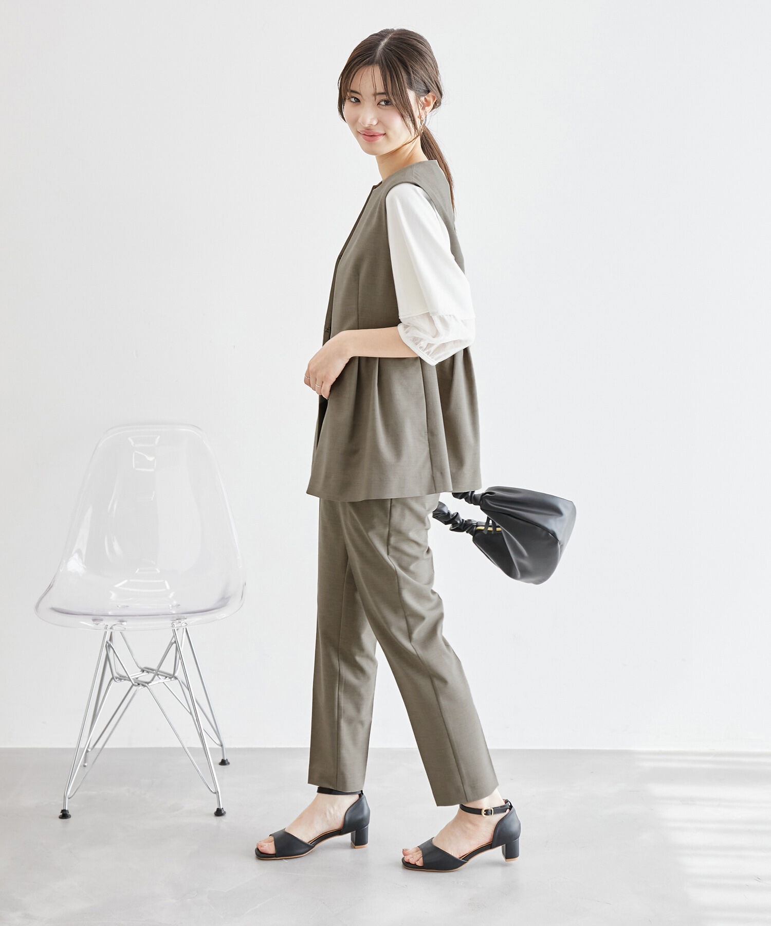 Rope&rsquo;Picnic「リネンライクテーパードパンツ/セットアップ対応・UVケア」|その他|