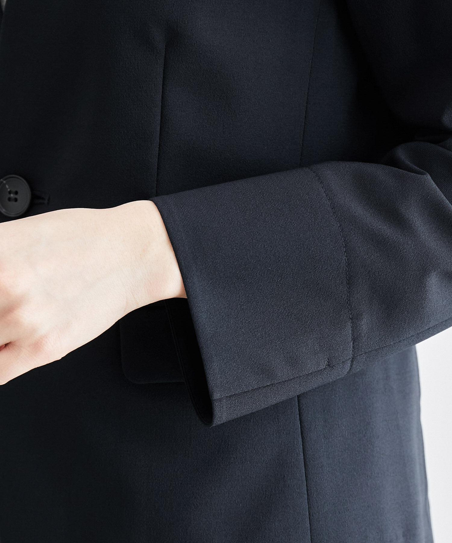 Rope&rsquo;Picnic「リネンライクノーラペルジャケット/セットアップ対応・UVケア」|ノーカラージャケット|