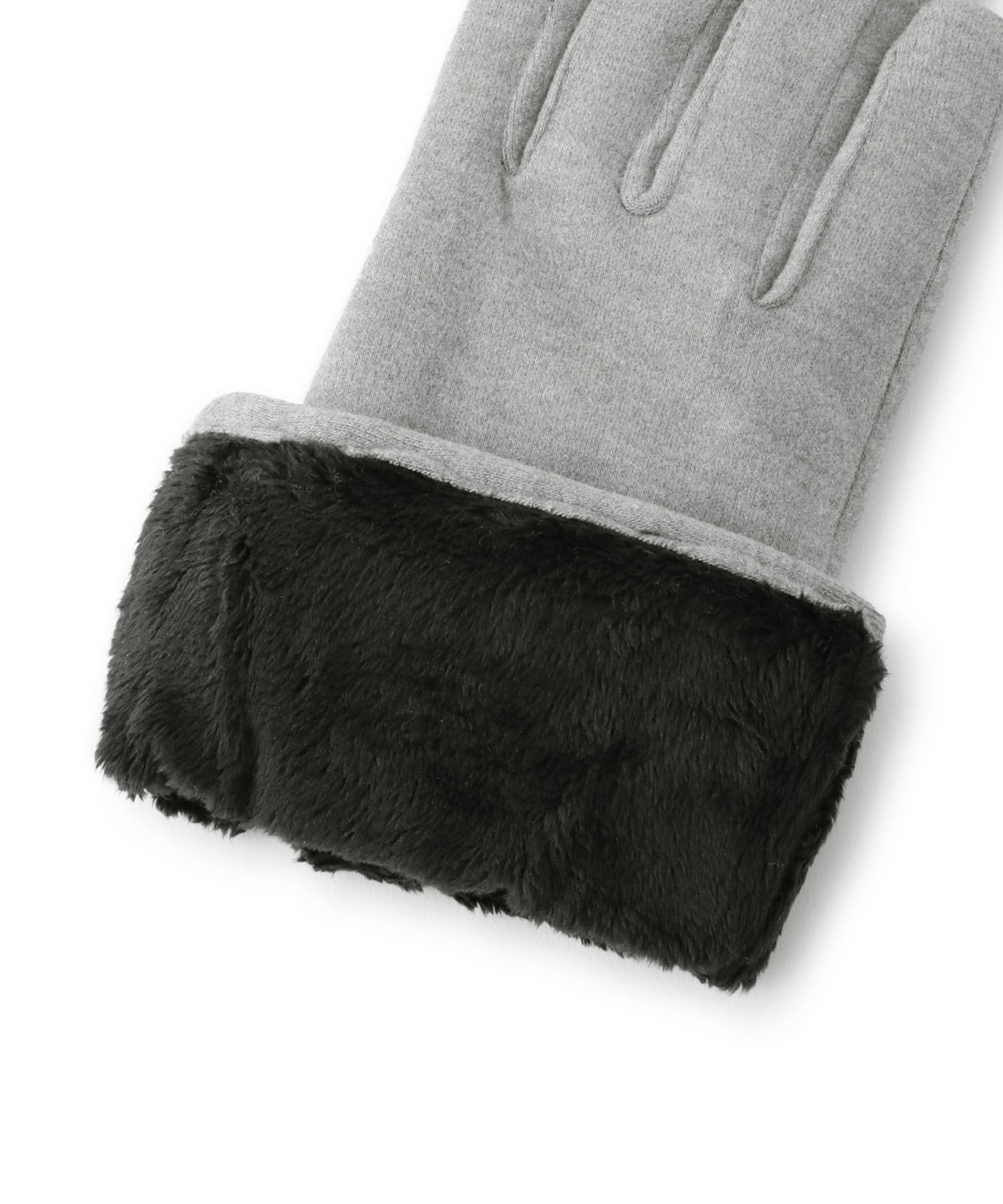 ROPE PICNIC PASSAGE「ラメコールリボン裏ボアグローブ」|手袋|