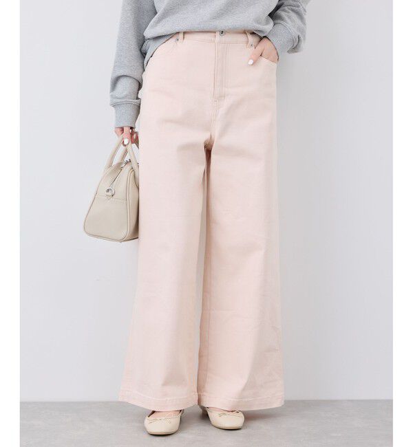 Rope&rsquo;Picnic「【ウエスト革命デニム】Pinkウエストシェイプワイドデニム」|デニム|