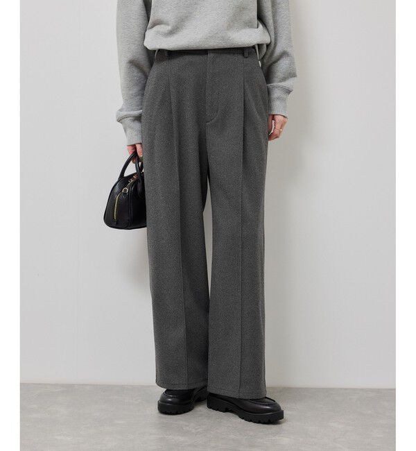 Rope&rsquo;Picnic「ジャージーワイドパンツ」|チノ|グレー(07)