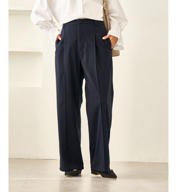 Rope&rsquo;Picnic「ジャージーワイドパンツ」|チノ|