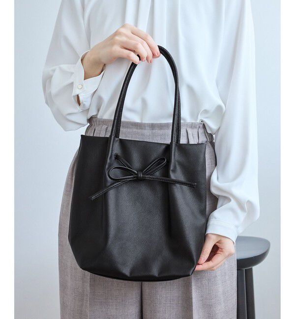 ROPE PICNIC PASSAGE「洗えるバッグ リボンディティールトートバッグ/イージーケア」|トートバッグ|