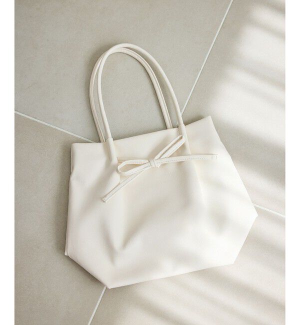 ROPE PICNIC PASSAGE「洗えるバッグ リボンディティールトートバッグ/イージーケア」|トートバッグ|