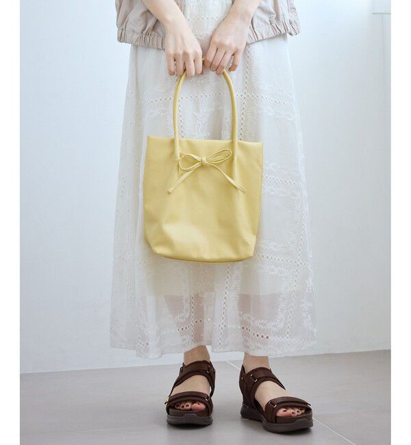 ROPE PICNIC PASSAGE「洗えるバッグ リボンディティールトートバッグ/イージーケア」|トートバッグ|