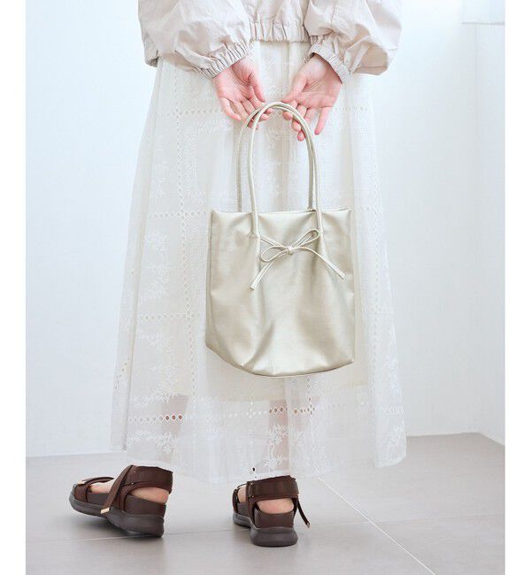 ROPE PICNIC PASSAGE「洗えるバッグ リボンディティールトートバッグ/イージーケア」|トートバッグ|