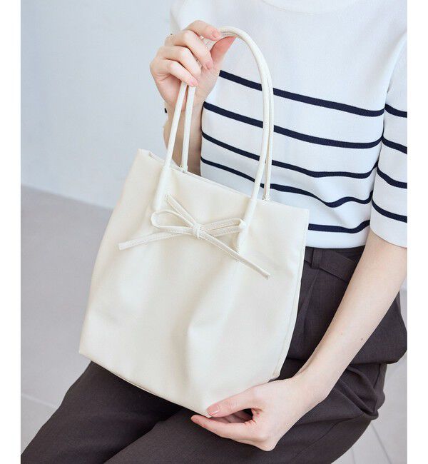 ROPE PICNIC PASSAGE「洗えるバッグ リボンディティールトートバッグ/イージーケア」|トートバッグ|キナリ(16)