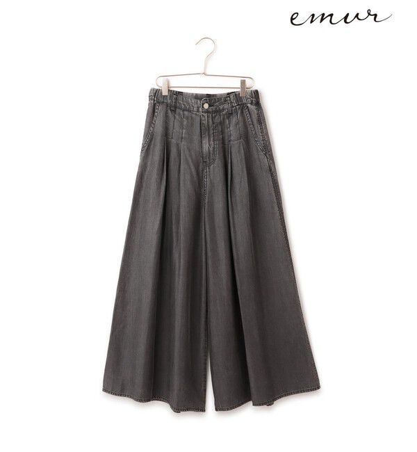 Rope&rsquo;Picnic「【emur/エミュール】パウダーシルクデニムワイドパンツ/セットアップ」|チノ|スミクロ(05)