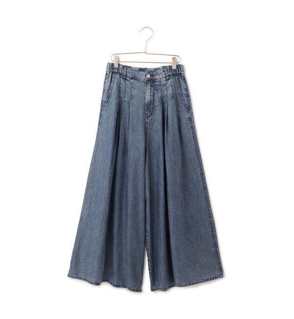 Rope&rsquo;Picnic「【emur/エミュール】パウダーシルクデニムワイドパンツ/セットアップ」|チノ|