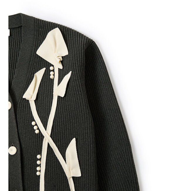 ADAM ET ROPE'「【サステナブル】3Dモチーフカーディガン」|カーディガン|