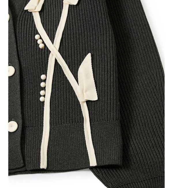 ADAM ET ROPE'「【サステナブル】3Dモチーフカーディガン」|カーディガン|