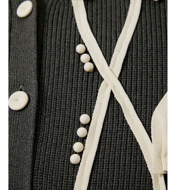 ADAM ET ROPE'「【サステナブル】3Dモチーフカーディガン」|カーディガン|