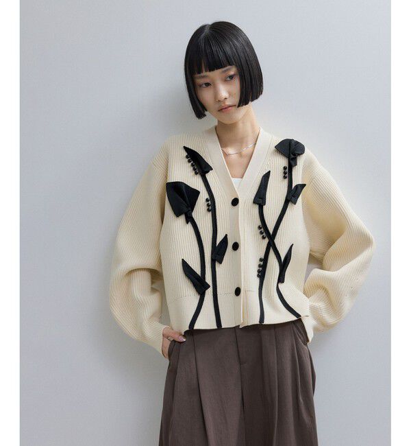 ADAM ET ROPE'「【サステナブル】3Dモチーフカーディガン」|カーディガン|キナリ(16)