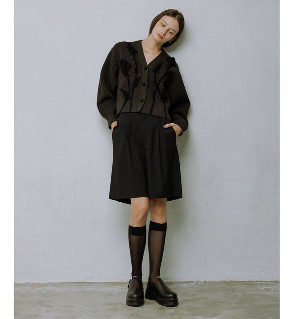 ADAM ET ROPE'「【サステナブル】3Dモチーフカーディガン」|カーディガン|