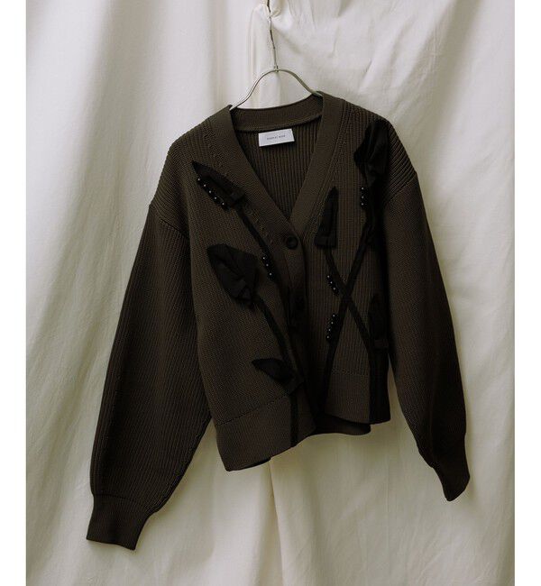 ADAM ET ROPE'「【サステナブル】3Dモチーフカーディガン」|カーディガン|