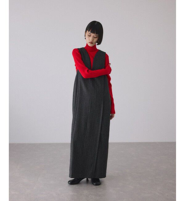 ADAM ET ROPE'「【WEB限定】ストレートセミツイードワンピース」|ワンピース|