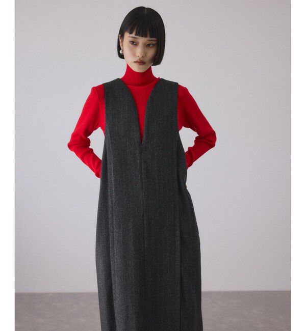 ADAM ET ROPE'「【WEB限定】ストレートセミツイードワンピース」|ワンピース|