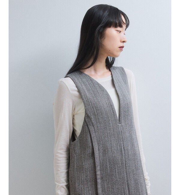 ADAM ET ROPE'「【WEB限定】ストレートセミツイードワンピース」|ワンピース|