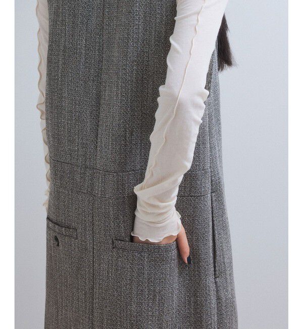 ADAM ET ROPE'「【WEB限定】ストレートセミツイードワンピース」|ワンピース|