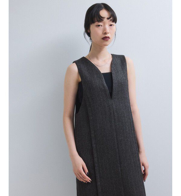 ADAM ET ROPE'「【WEB限定】ストレートセミツイードワンピース」|ワンピース|