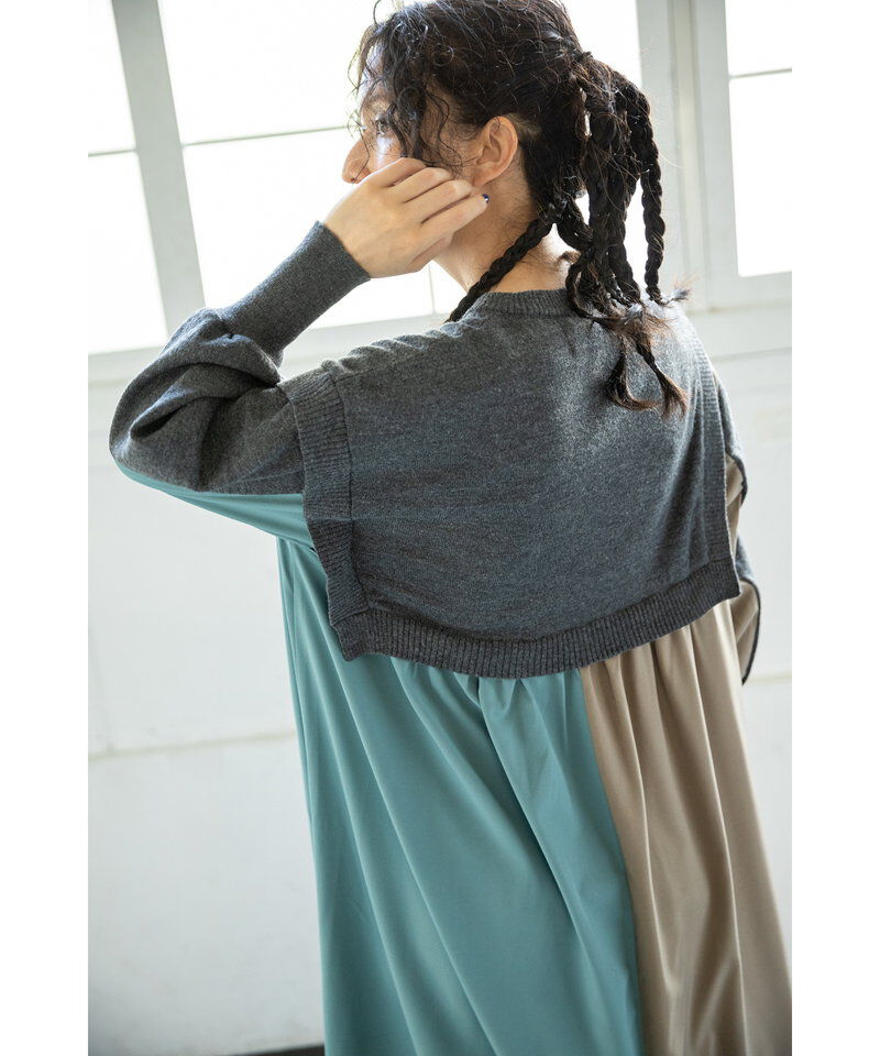  「切替ニットワンピース」|ワンピース|