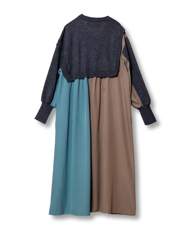  「切替ニットワンピース」|ワンピース|