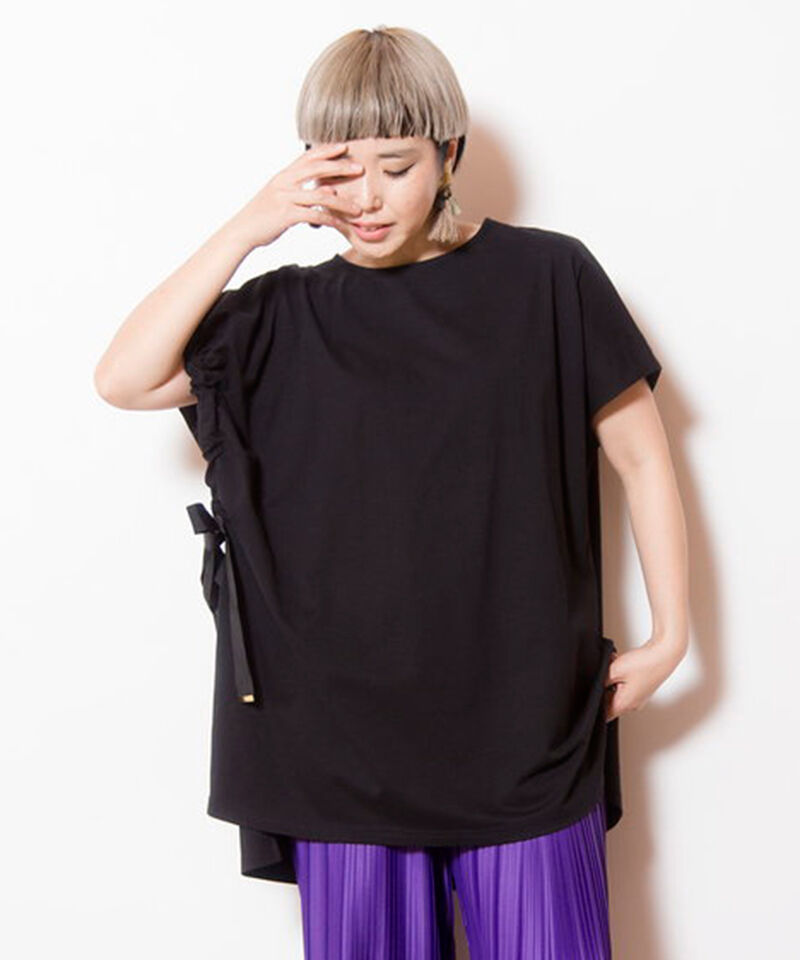  「アシンメトリープルオーバー」|Tシャツ・カットソー|BLACK