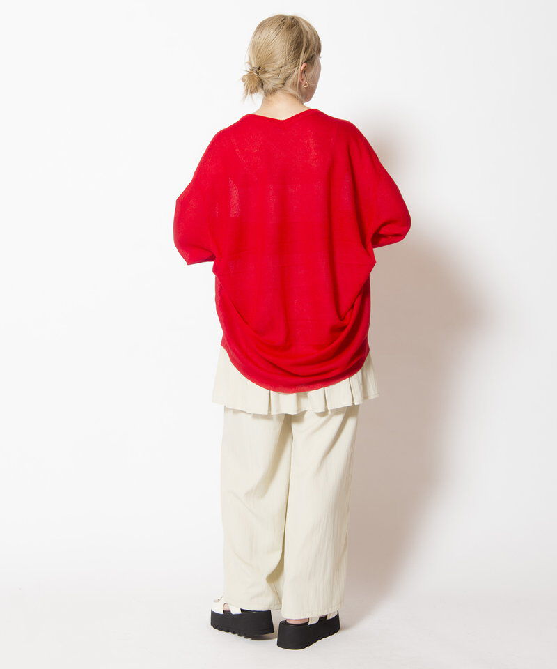  「シアーバックタックニットプルオーバー」|ニット・セーター|