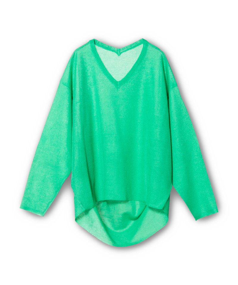  「シアーバックタックニットプルオーバー」|ニット・セーター|