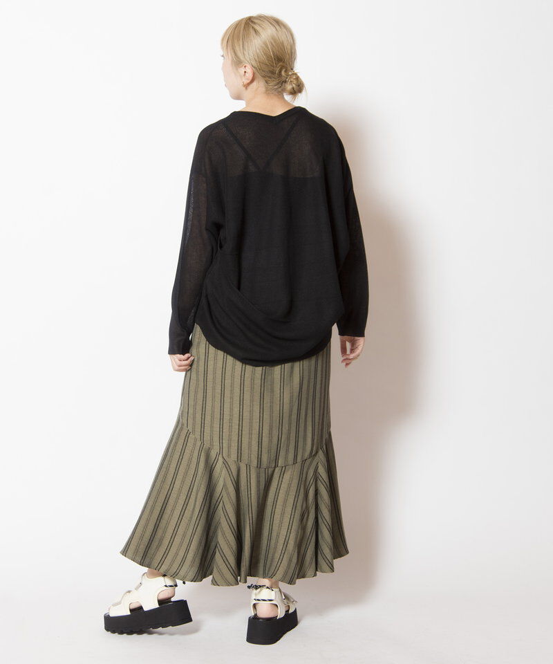  「シアーバックタックニットプルオーバー」|ニット・セーター|