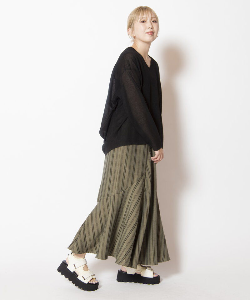  「シアーバックタックニットプルオーバー」|ニット・セーター|