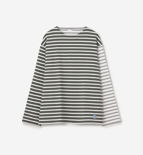 ORCIVAL「ORCIVAL | ハーレクイン コットンロード クルーネック フレンチバスクTシャツ MEN」|Tシャツ・カットソー|