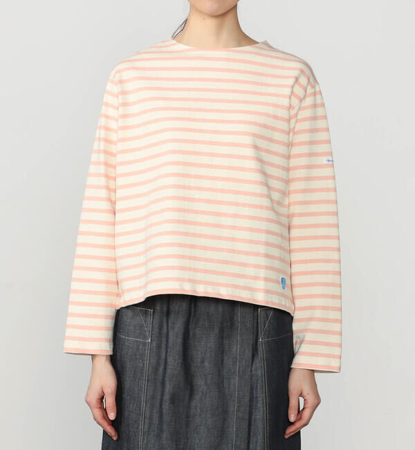 ORCIVAL「ORCIVAL | コットンロード クルーネック ワイドフレンチバスクTシャツ WOMEN」|Tシャツ・カットソー|