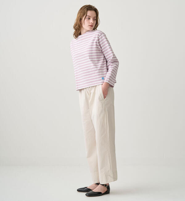 ORCIVAL「ORCIVAL | コットンロード クルーネック ワイドフレンチバスクTシャツ WOMEN」|Tシャツ・カットソー|