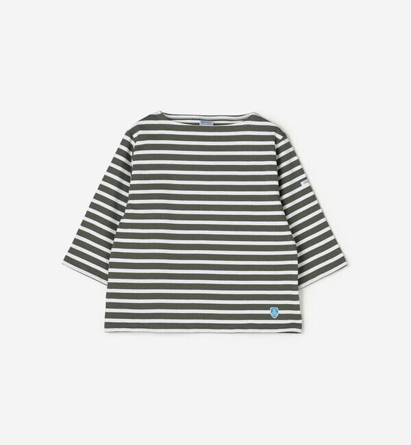 ORCIVAL「ORCIVAL | コットンロード ショートスリーブ ボートネックバスクシャツ WOMEN」|Tシャツ・カットソー|GREY系1